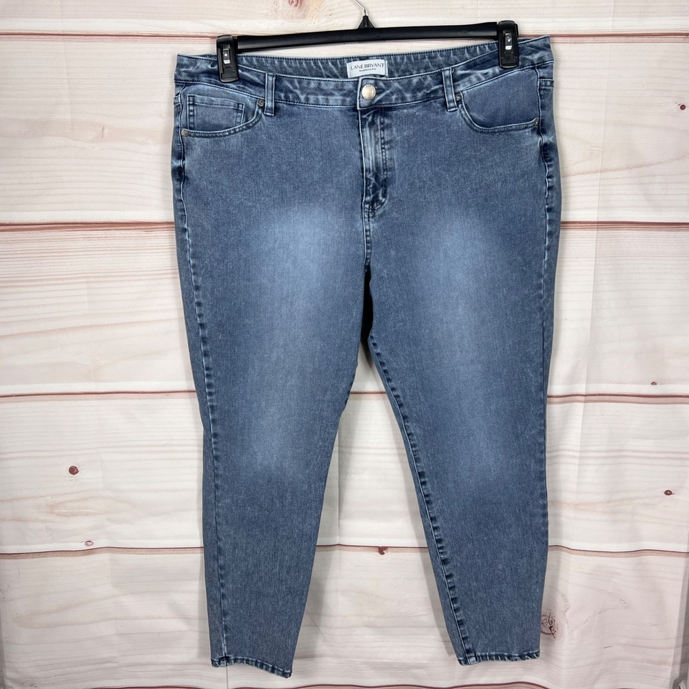 Lane Bryant Jeans Women 20 High Rise Skinny Ultimate Stretch Pockets Ankle Denim